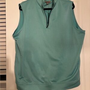 Teal Sleeveless Zip-Up Top